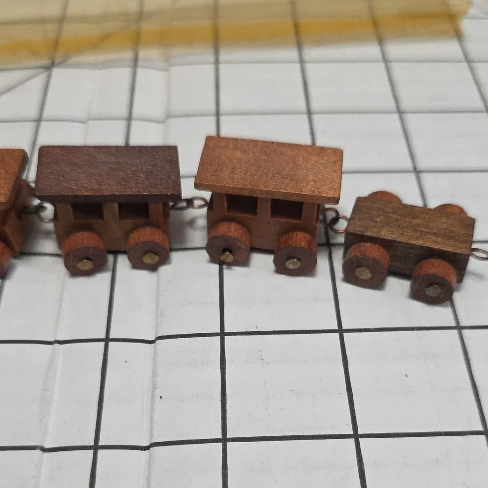 Wooden Block Set Loquai Holzkunst West Germany Original Wooden Train Set Vintage